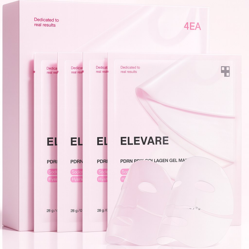PDRN Infused Pink Collagen Gel Mask - Pack of 4