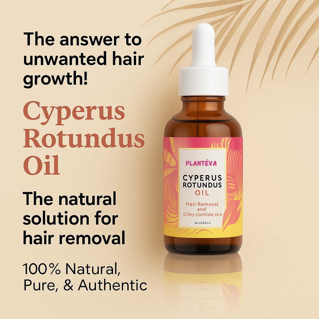 PLANTEVA™ –  Cyperus Rotundus Oil – Hair Reduction Oil