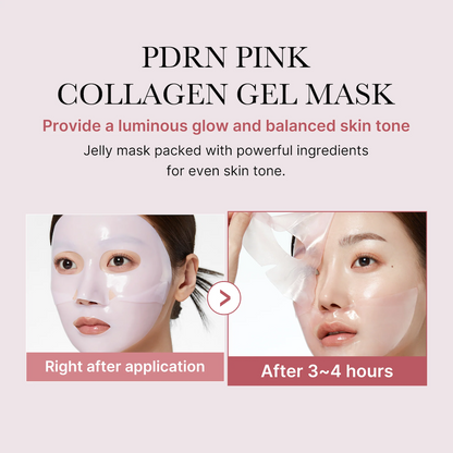 PDRN Infused Pink Collagen Gel Mask - Pack of 4